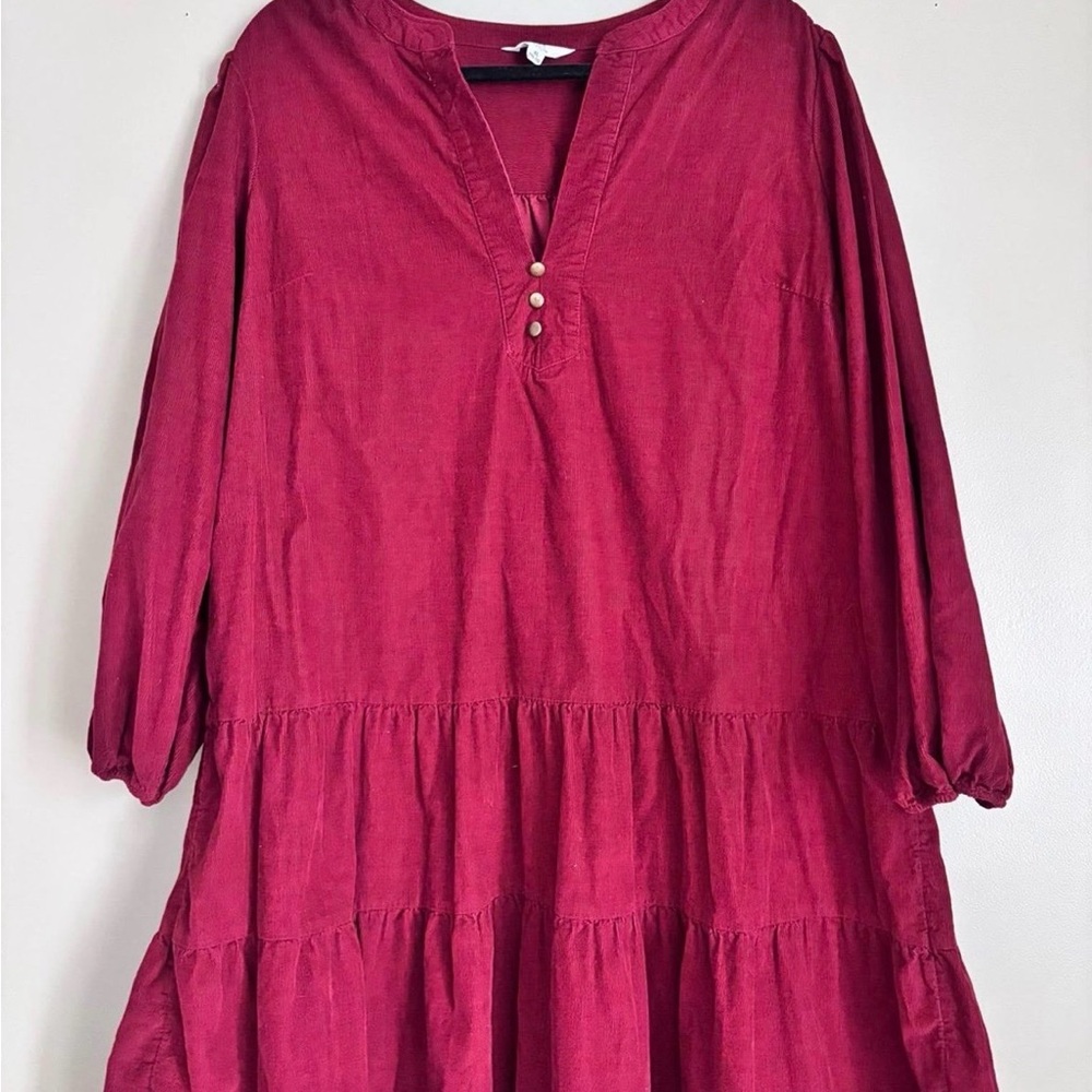 Women’s Long Sleeve Tiered Peasant Dress